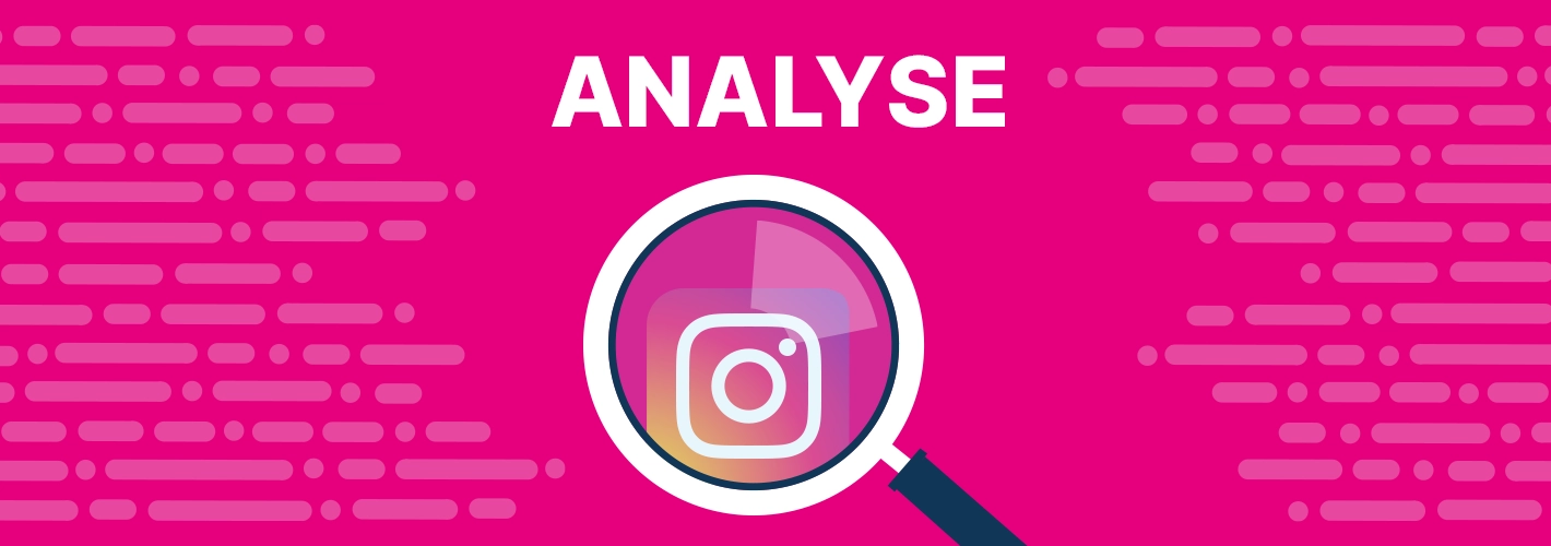 Instagram Analyse mit Lupe